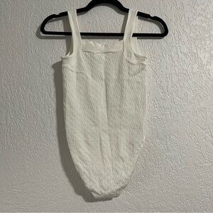 Wolford Textured Square Neck Bodysuit Size M